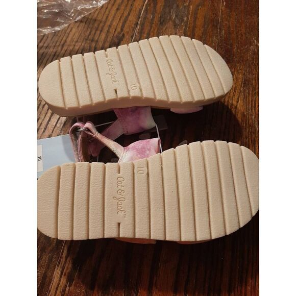 New Girls Size 10 Cat & Jack Cate Sandals Summer Shoes Hook and Loop NWT - Picture 6 of 6
